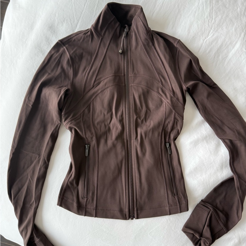 Lululemon Athletic Brown Define Cropped Workout Jacket